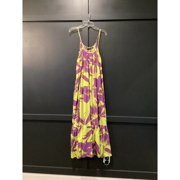 New York & Co. Floral Print maxi Dress Sleeveless Tropical Relaxed XS NWT - Picture 3 of 10
